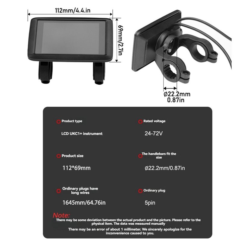 HOES-UKC1+ LCD Display Meter+  - Sine Wave Controller 48V 72V 80A recension och pris